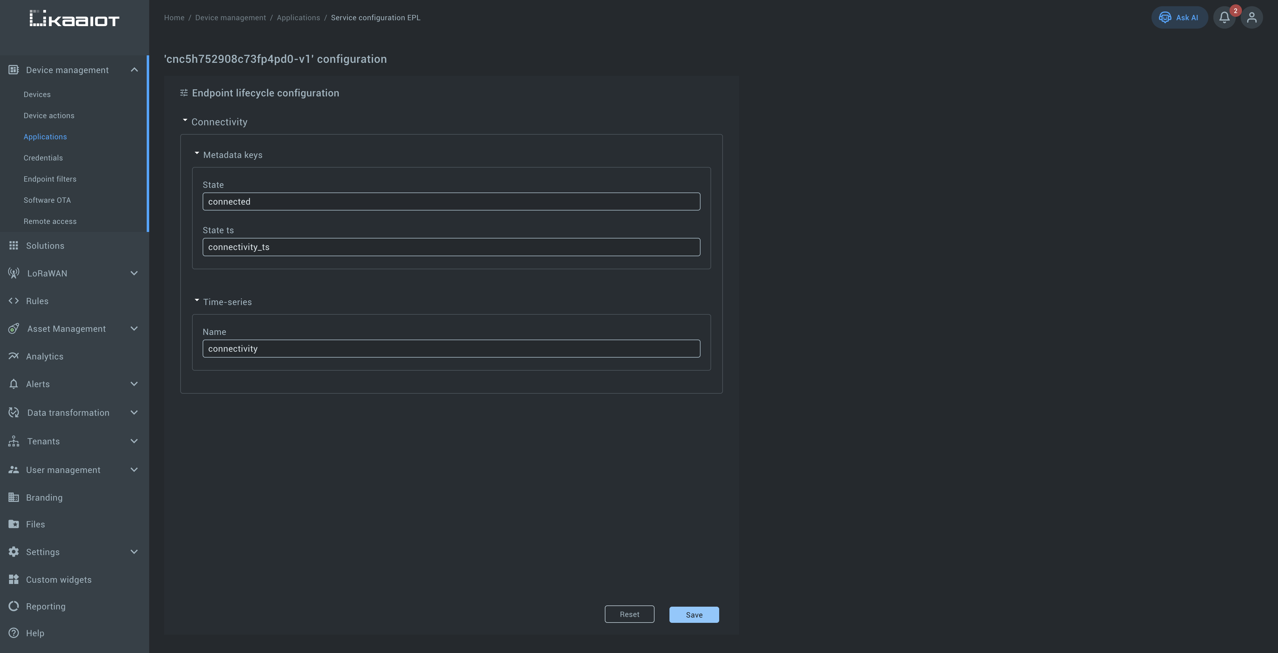 EPL configuration