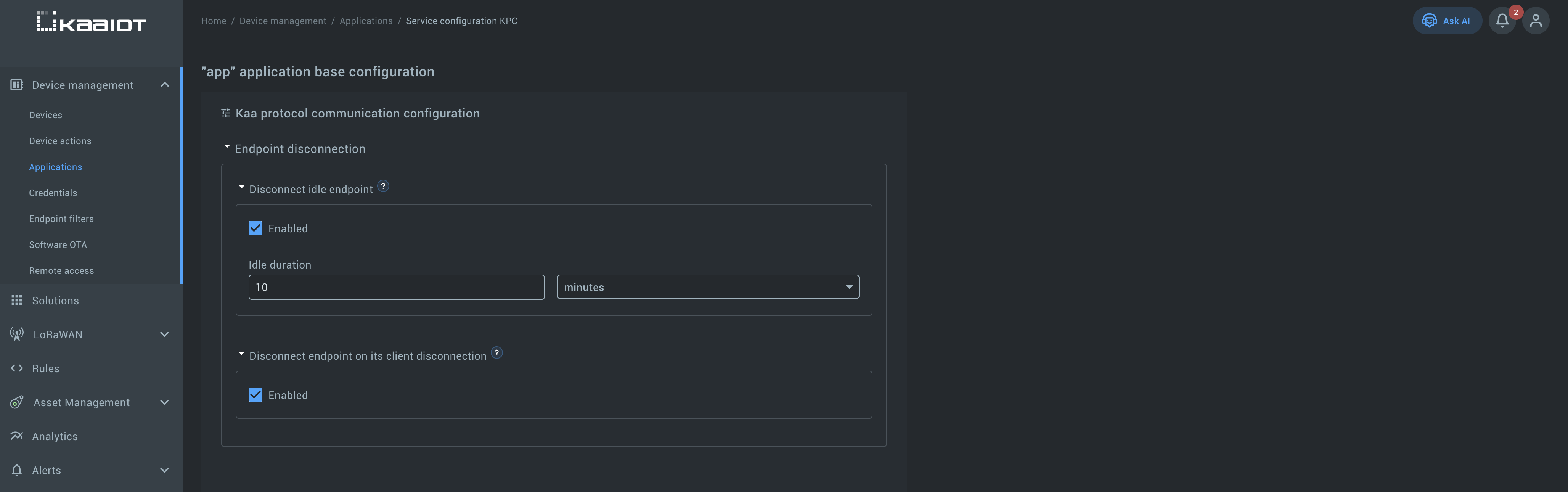 KPC configuration