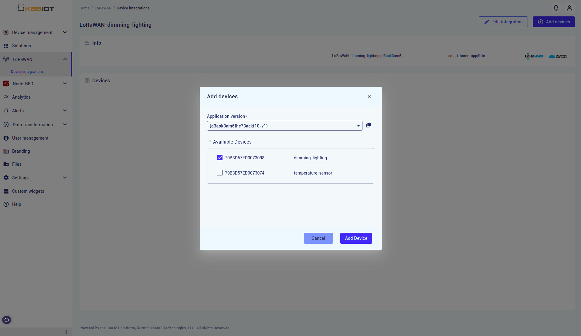 Device integration creation