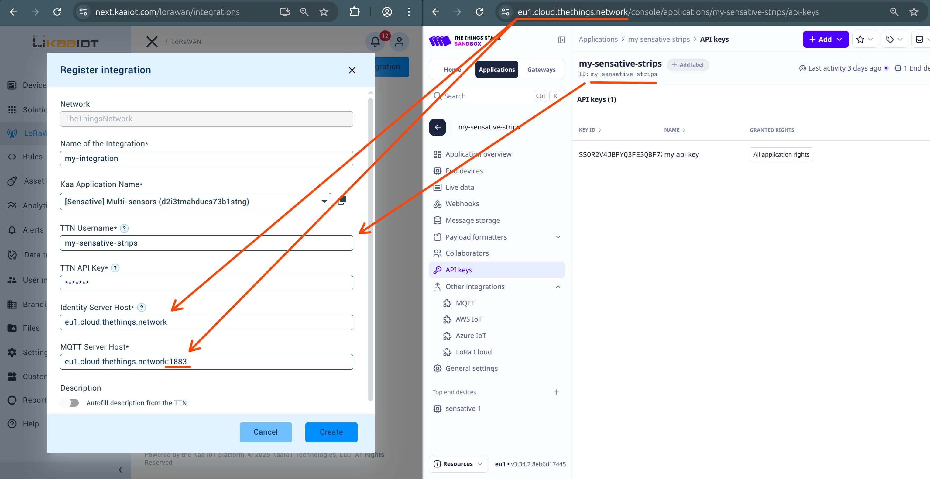 Kaa LoRa Integration