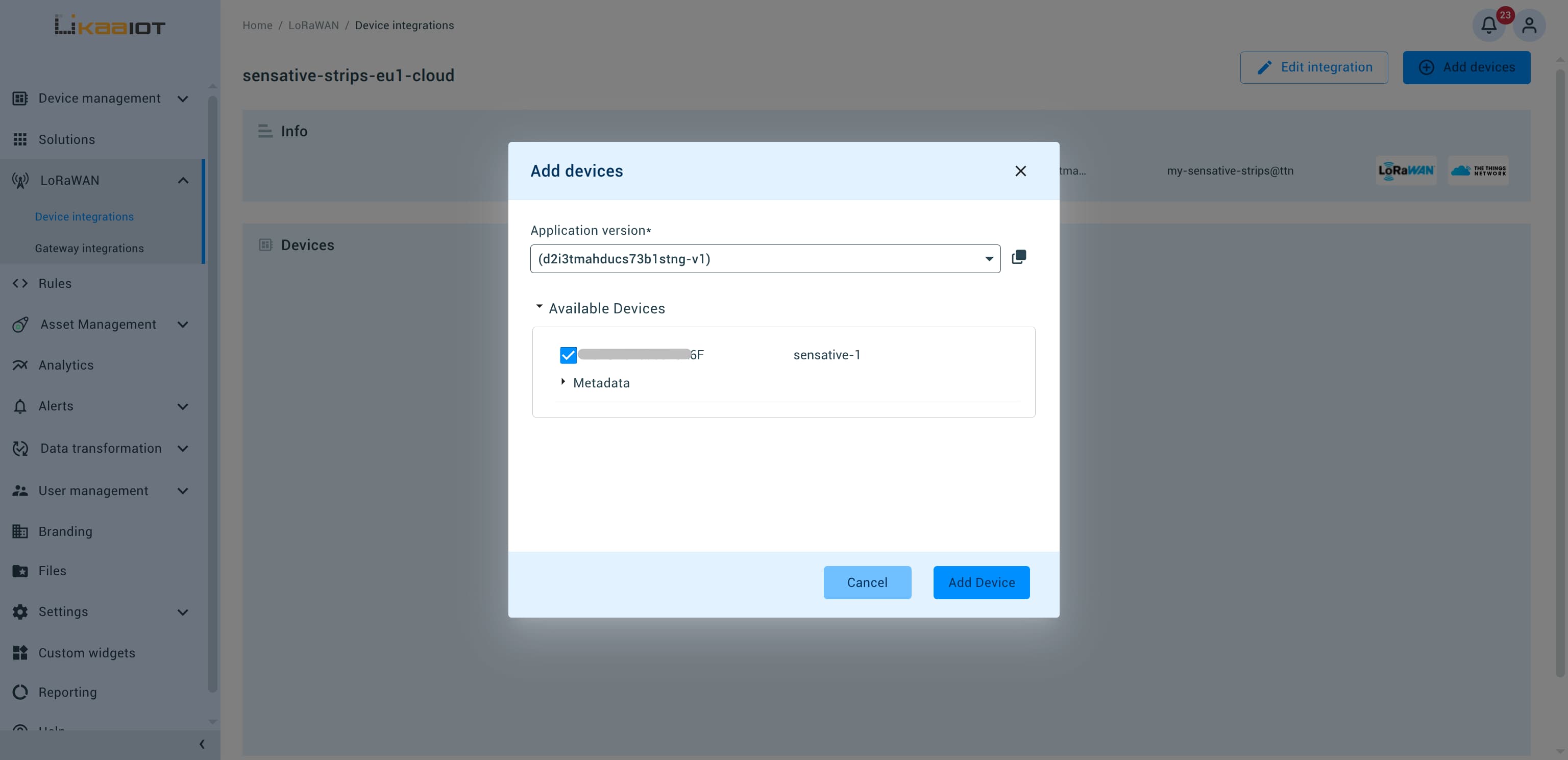 KaaIoT Create Device