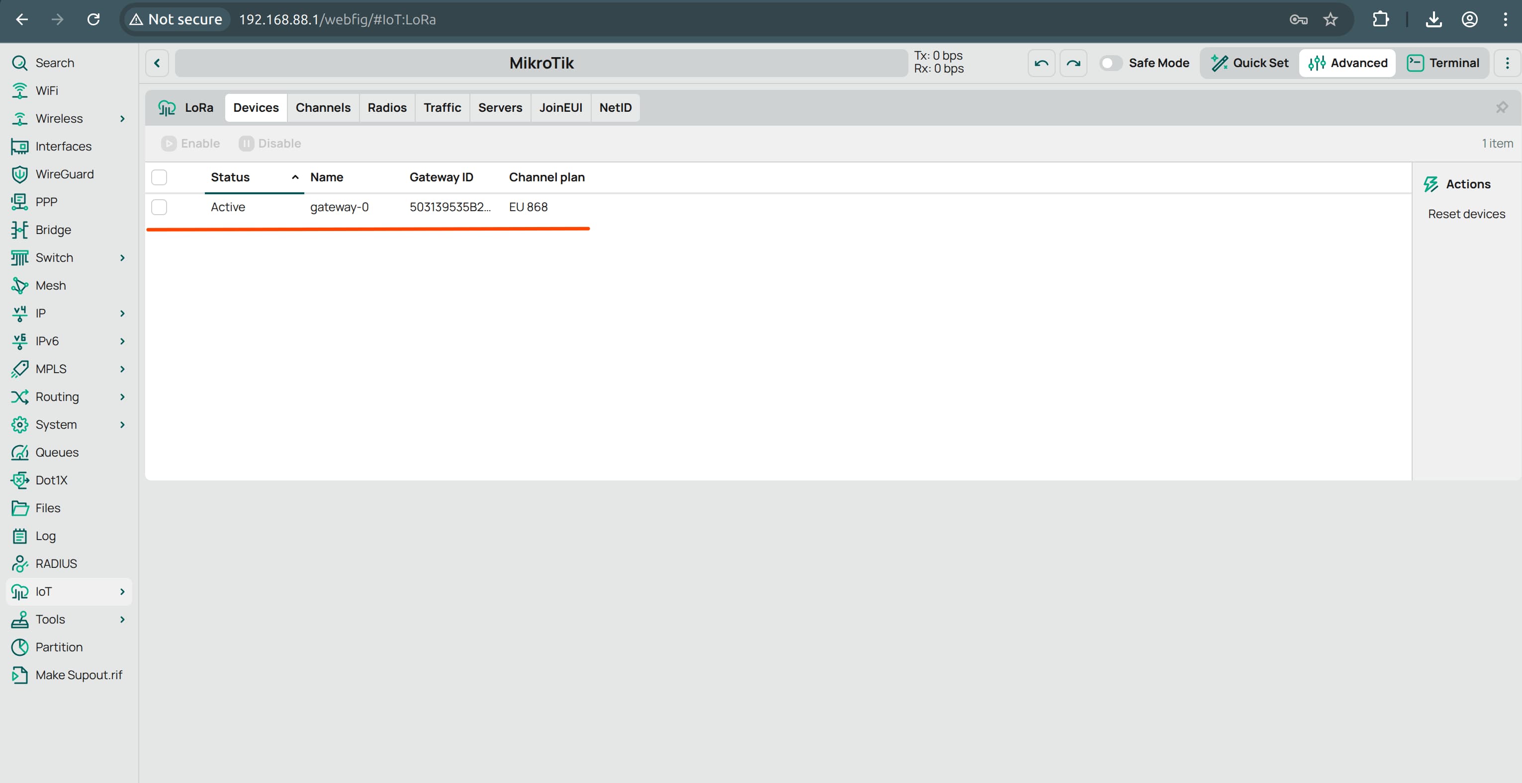 Mikrotik Lora Gateway List