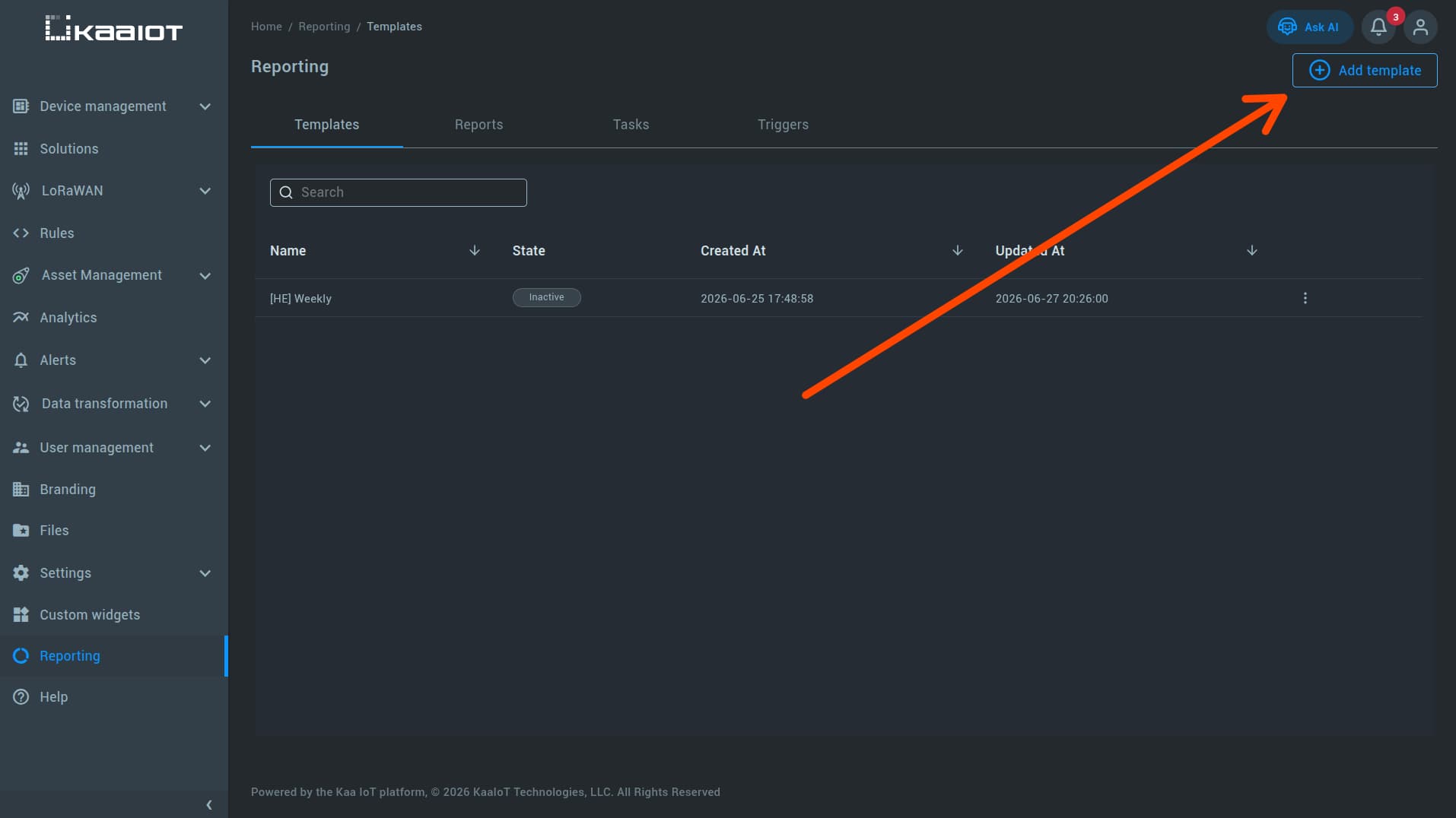 create report button
