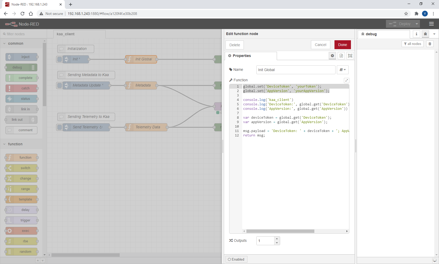 Configure client