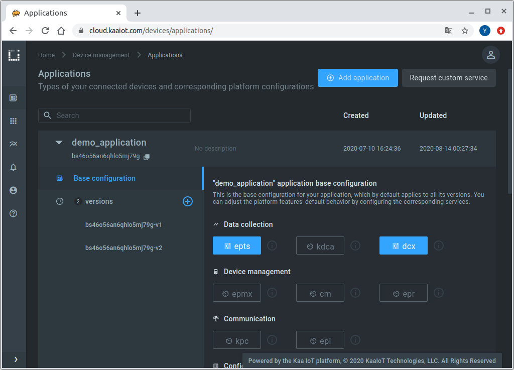 Edit EPTS configuration