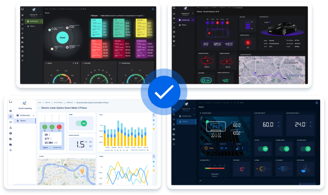 Kaa screens solutions for Smart metering, Fleet management, Building management system