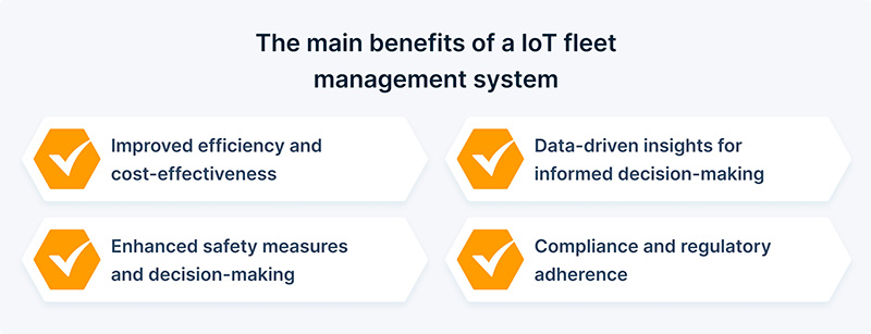Benefits of implementing IoT for fleet management